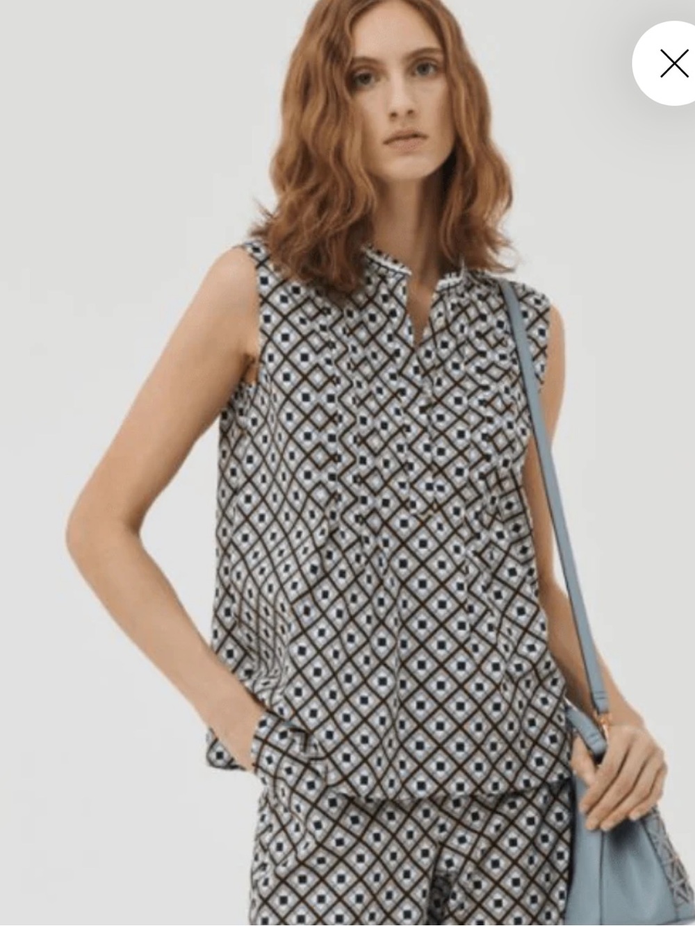 Marella Linz Top in Stretch Cotton Poplin